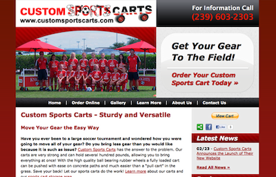 Visit the Custom Sports Carts Website