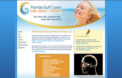 Florida Gulf Coast Ear, Nose & Throat Web Site