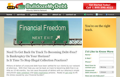 BulldozeMyDebt Web Site