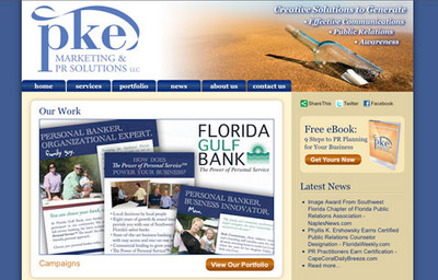 PKE Marketing & PR Solutions Web Site